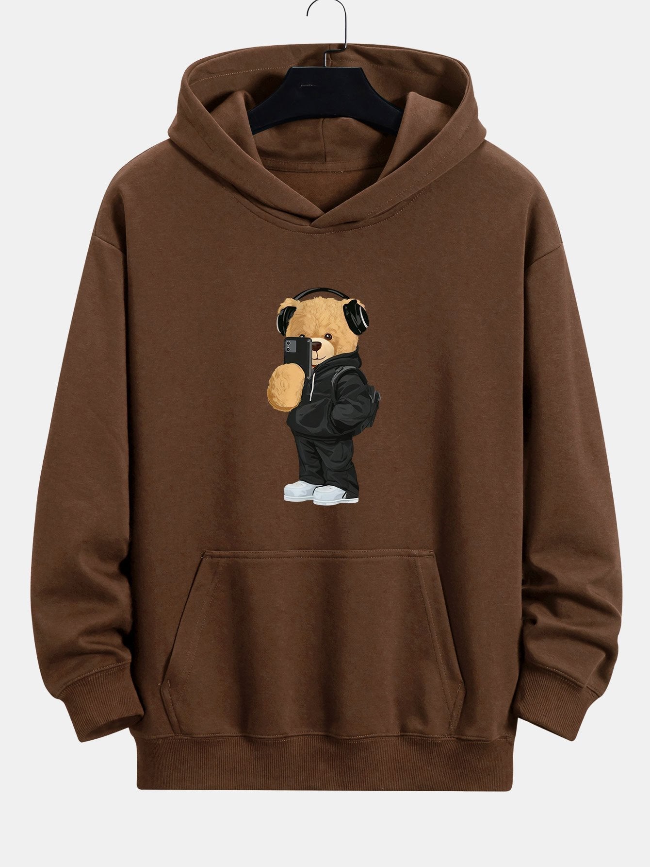 VARENO Kapuzenpullover mit Bärenmotiv