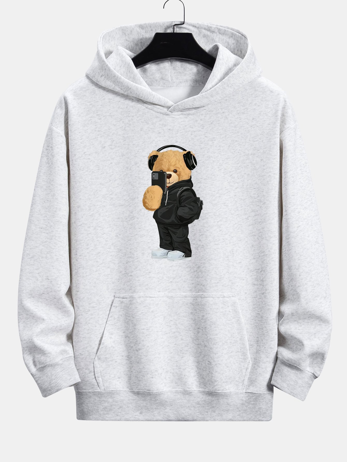 VARENO Kapuzenpullover mit Bärenmotiv