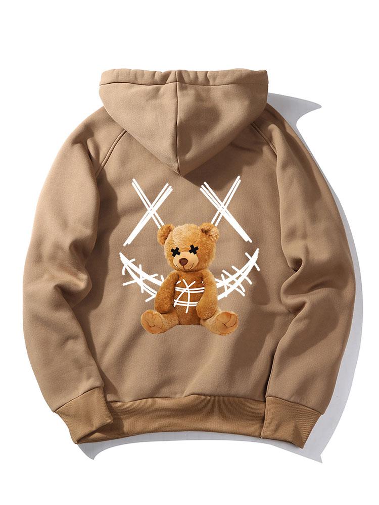 VARENO Smiley-Bär-Kapuzenpullover