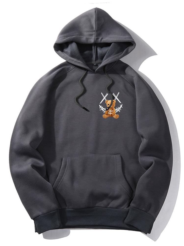 VARENO Smiley-Bär-Kapuzenpullover