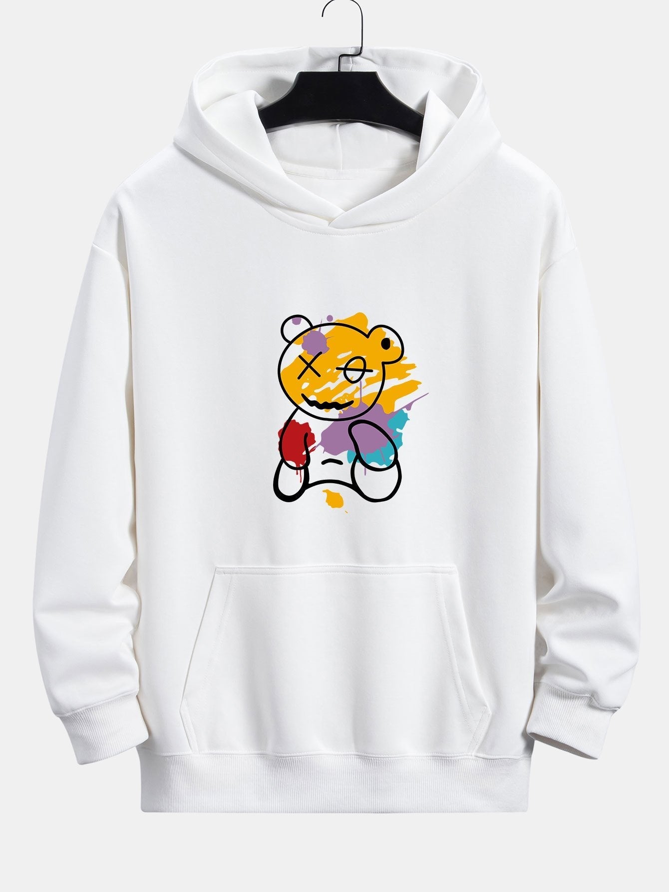 VARENO Graffiti-Bär-Hoodie