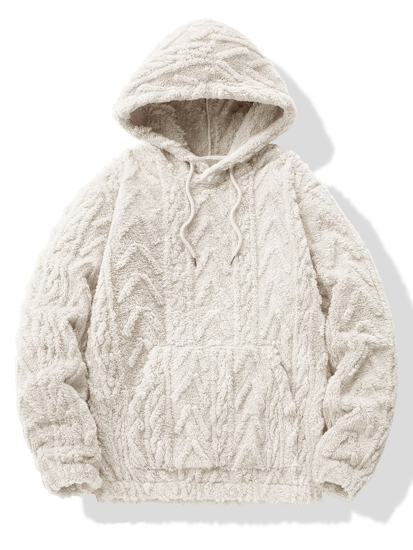 VARENO Geometrischer Jacquard-Hoodie