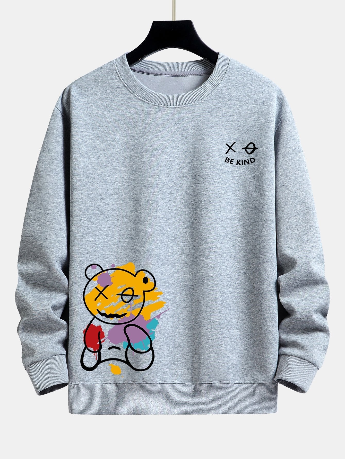 VARENO Sweatshirt mit Graffiti-Bär