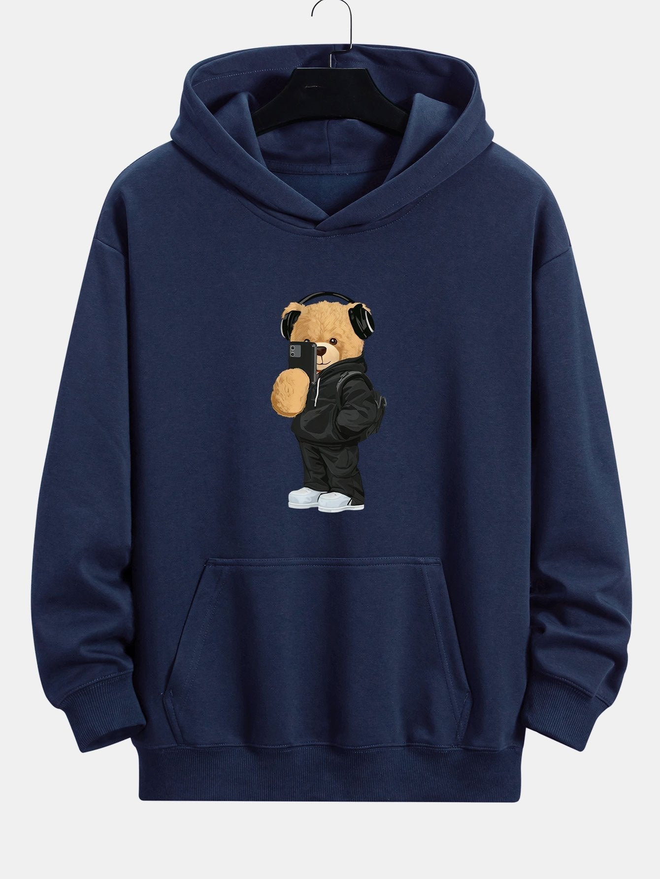 VARENO Kapuzenpullover mit Bärenmotiv