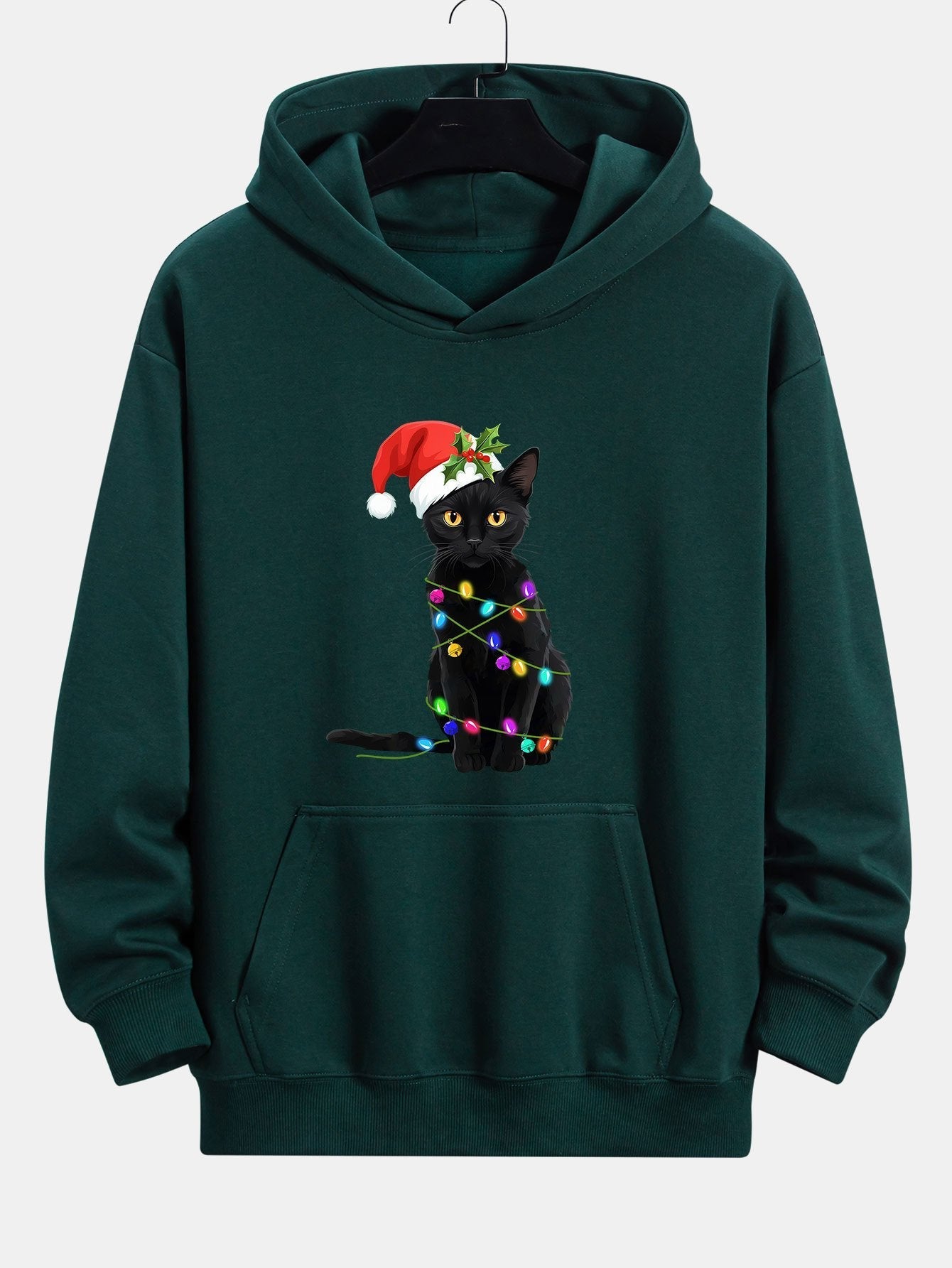 VARENO Weihnachtslichter-Katzen-Hoodie
