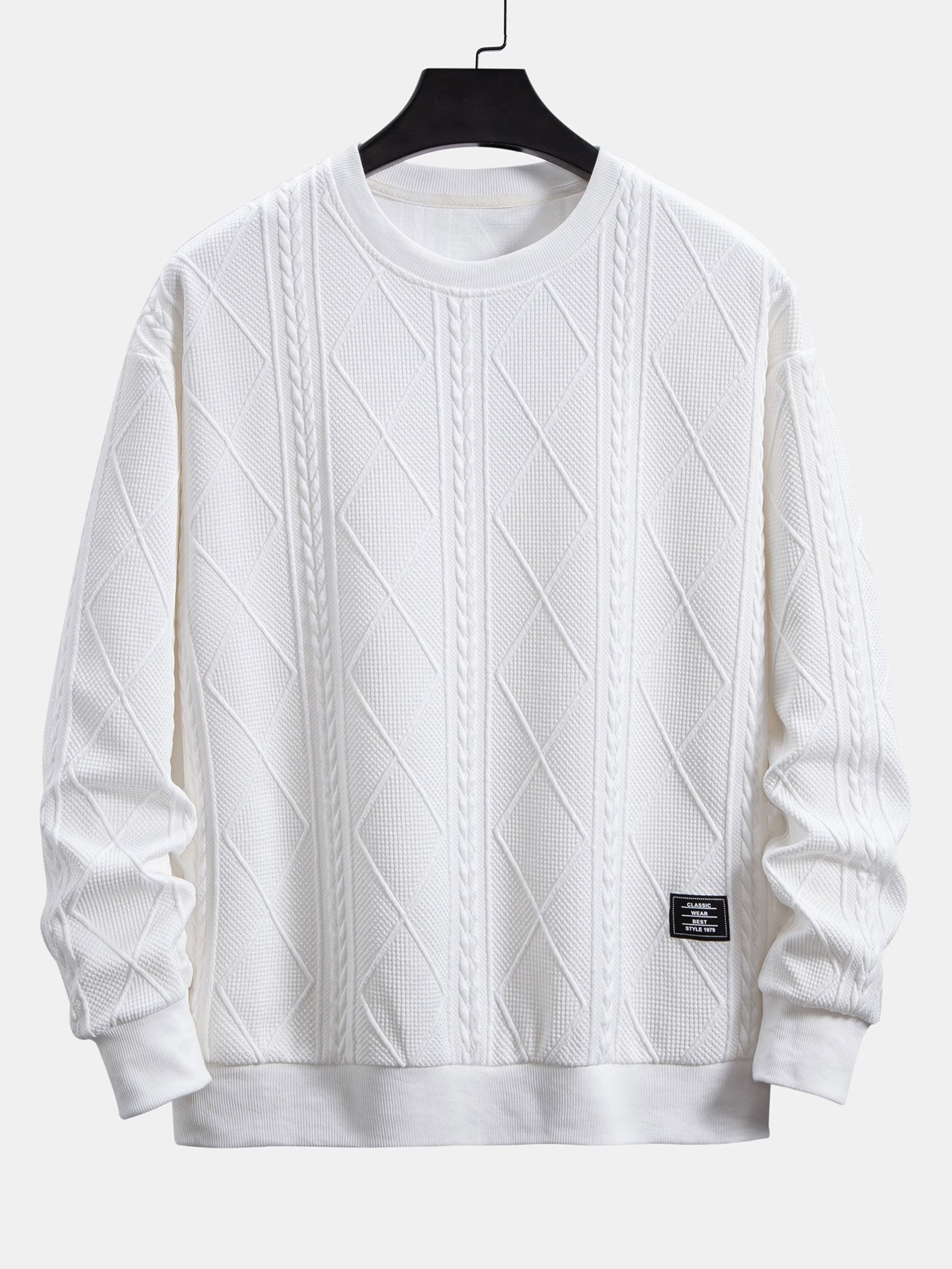 VARENO Fit Geometrisches Sweatshirt