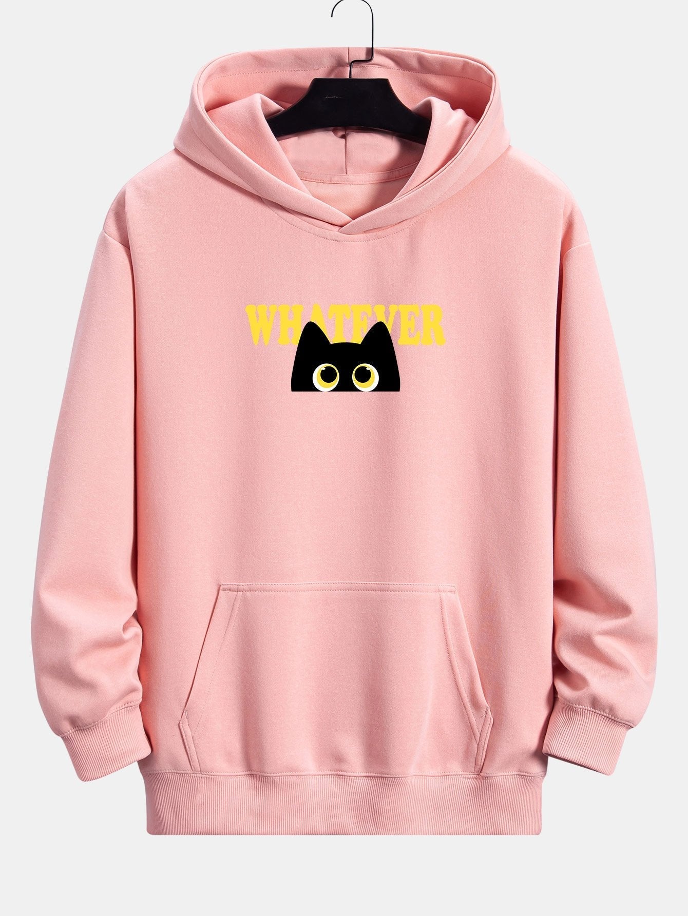VARENO „Whatever“ Kapuzenpullover mit schwarzer Katze