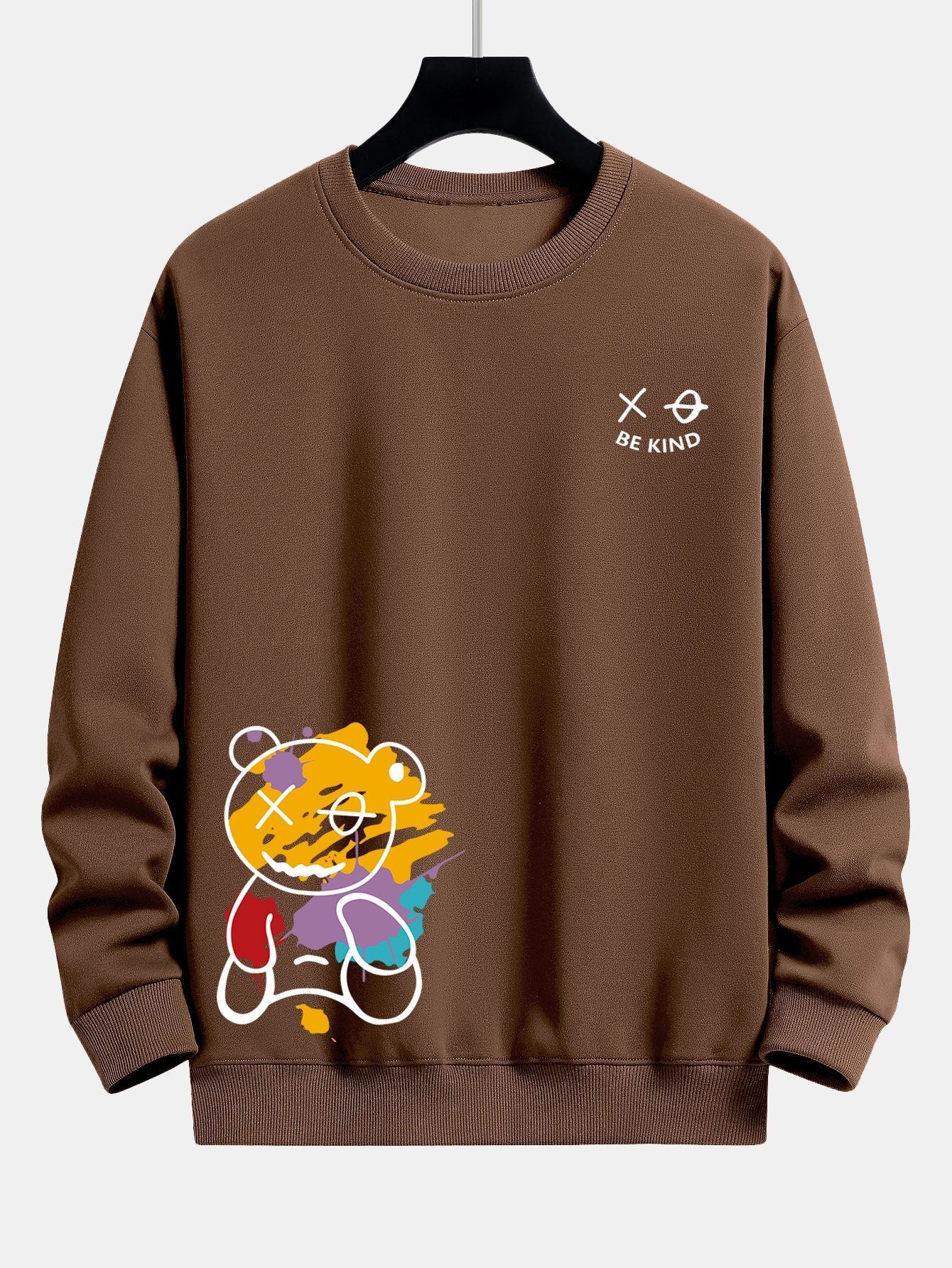 VARENO Sweatshirt mit Graffiti-Bär