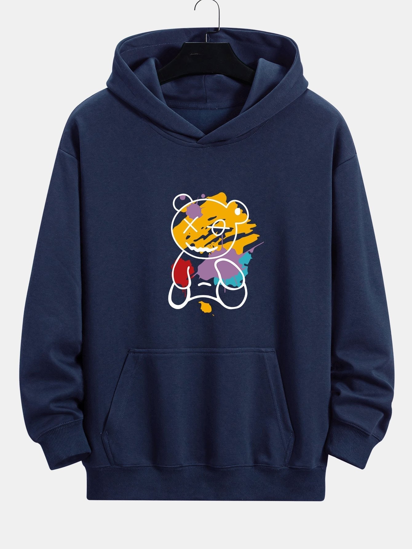 VARENO Graffiti-Bär-Hoodie