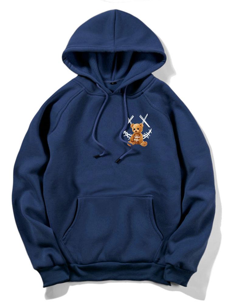 VARENO Smiley-Bär-Kapuzenpullover
