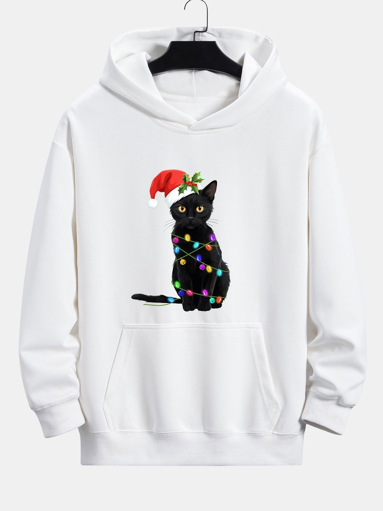 VARENO Weihnachtslichter-Katzen-Hoodie