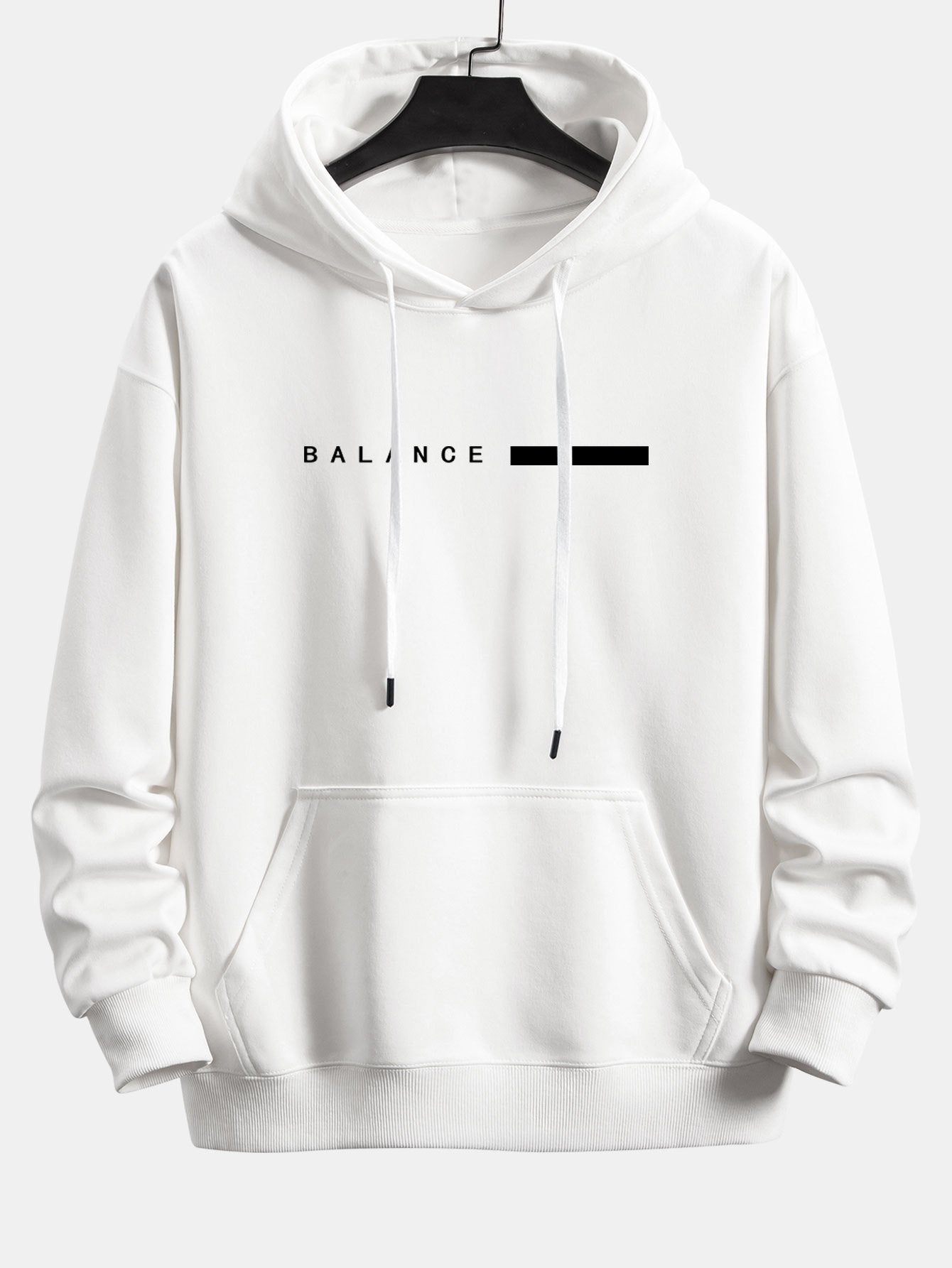 VARENO Relaxed Fit Hoodie mit Balance-Streifendruck