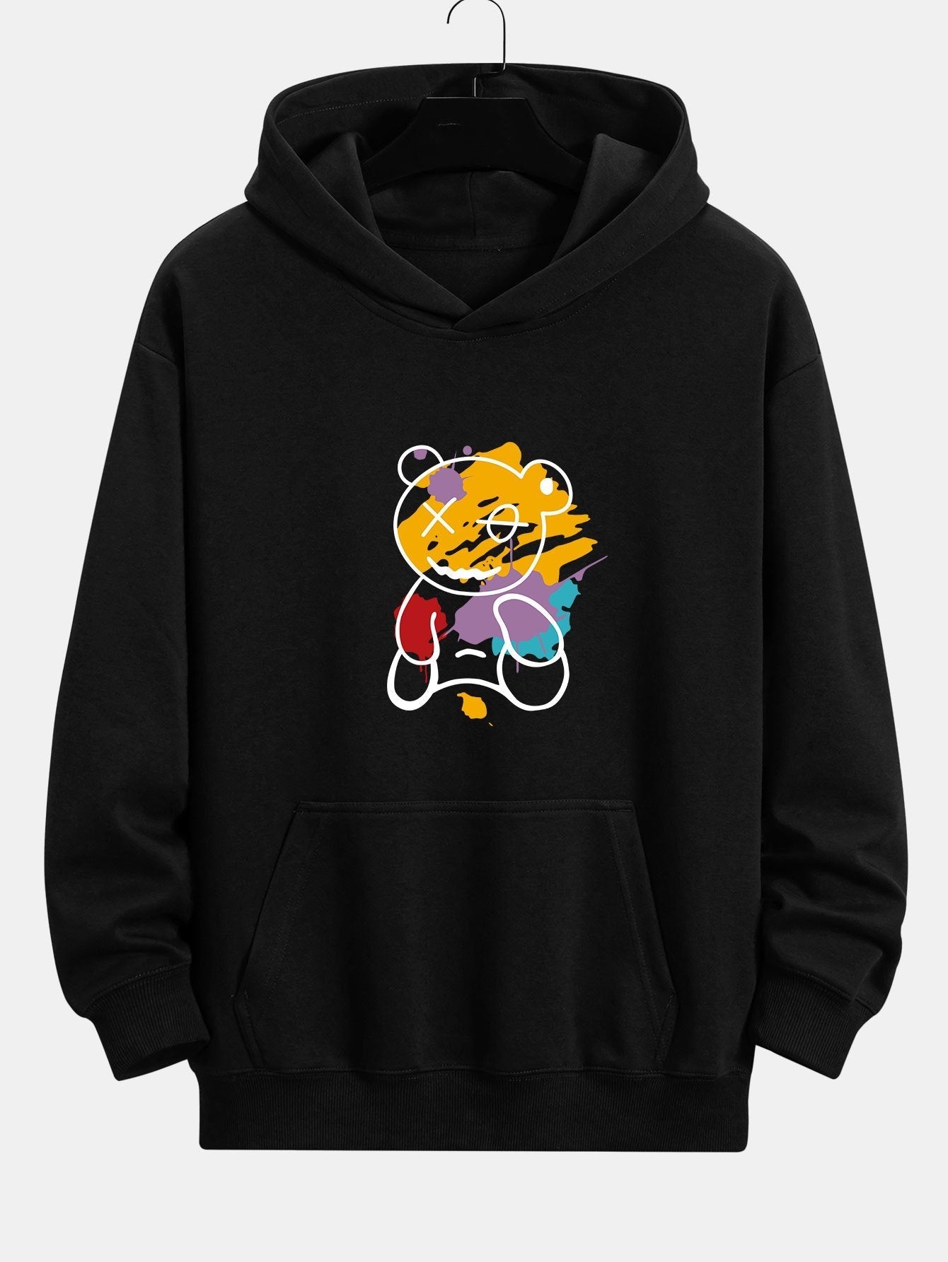 VARENO Graffiti-Bär-Hoodie