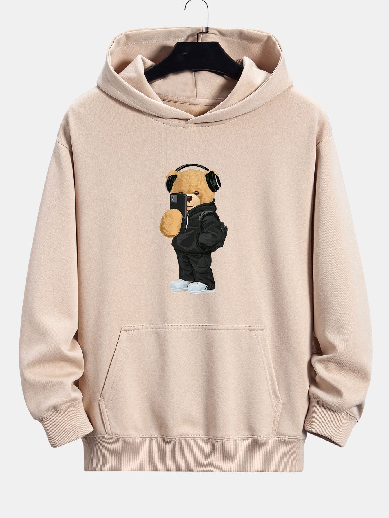 VARENO Kapuzenpullover mit Bärenmotiv