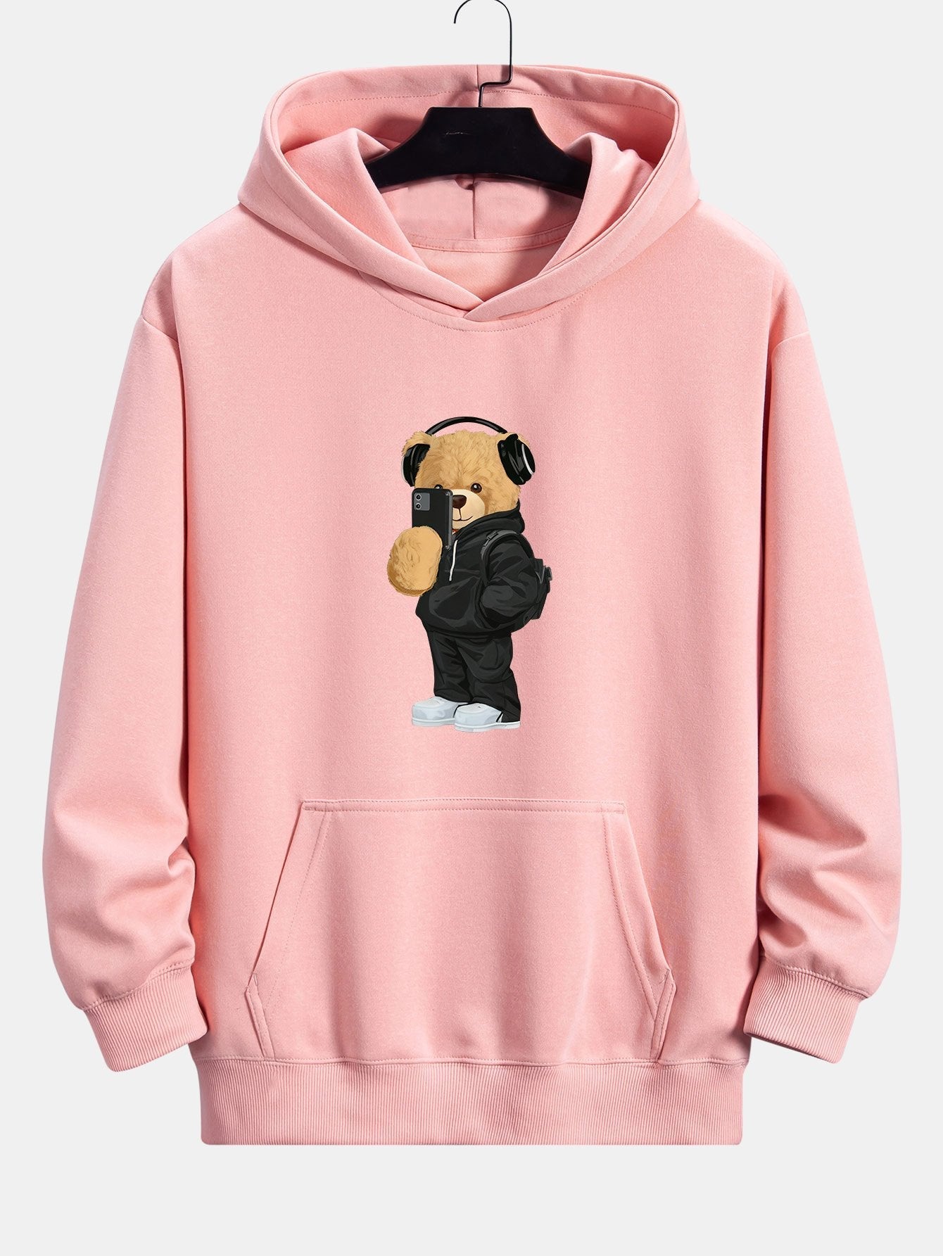 VARENO Kapuzenpullover mit Bärenmotiv