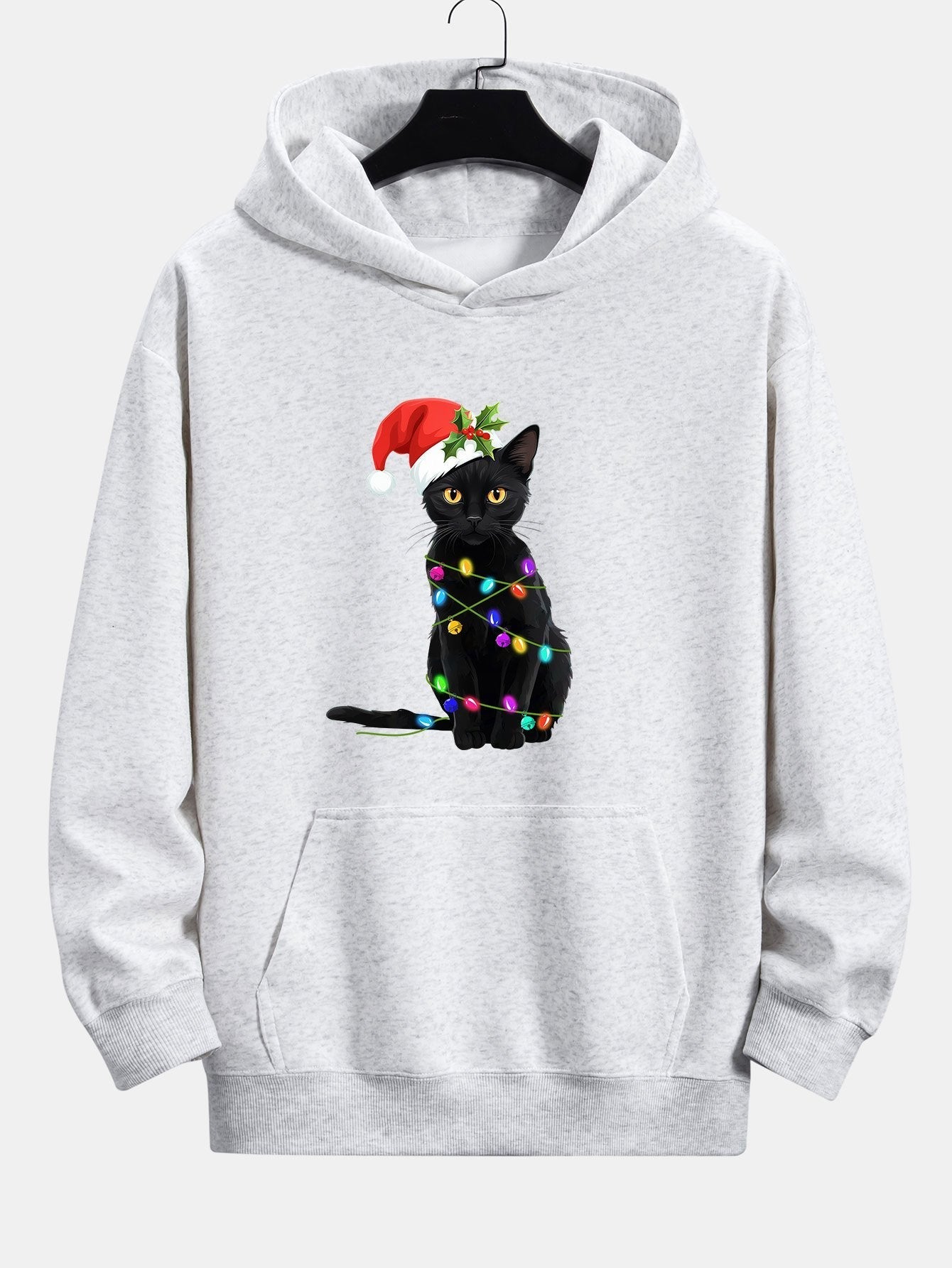 VARENO Weihnachtslichter-Katzen-Hoodie