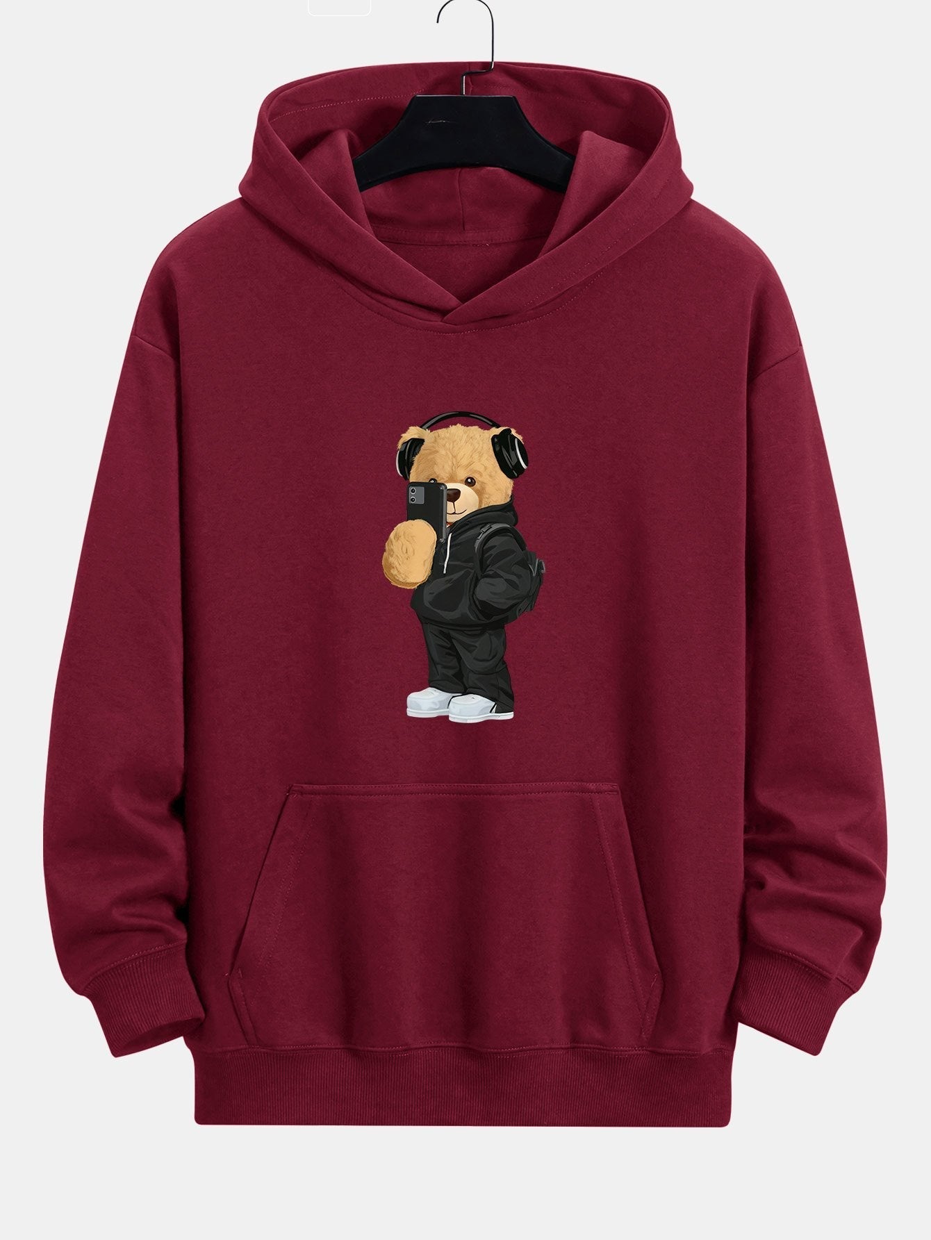 VARENO Kapuzenpullover mit Bärenmotiv