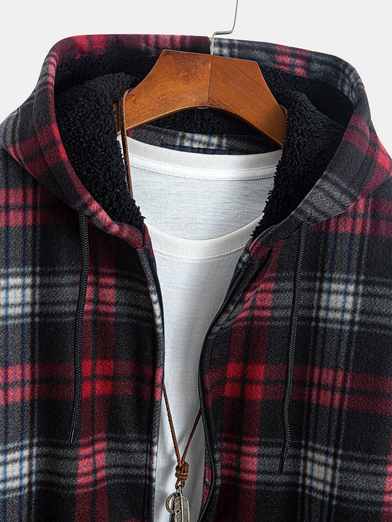 VARENO Teddyfleece-Leinenhemd