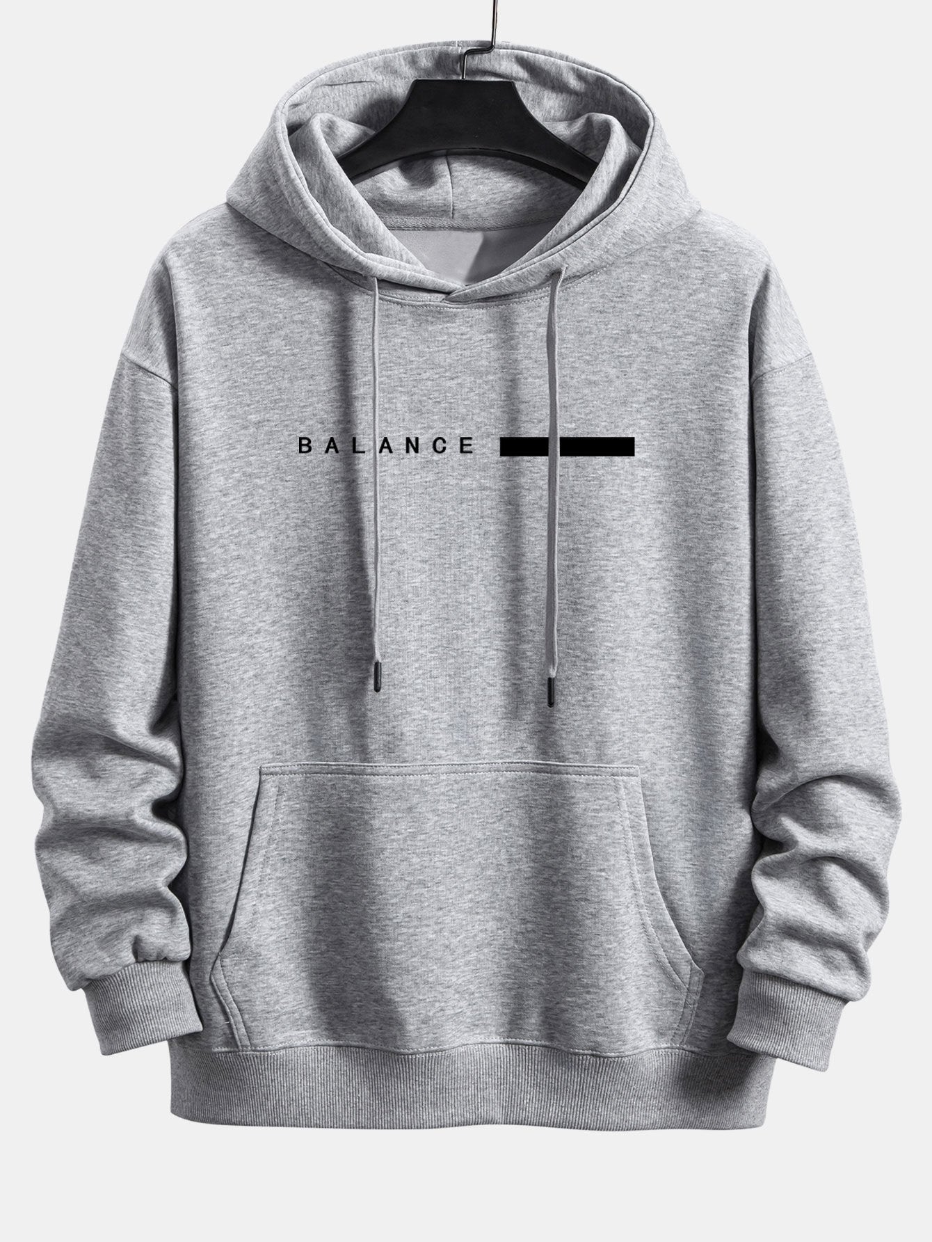 VARENO Relaxed Fit Hoodie mit Balance-Streifendruck