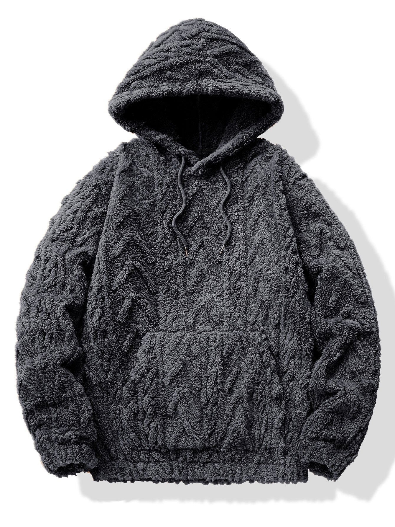 VARENO Geometrischer Jacquard-Hoodie