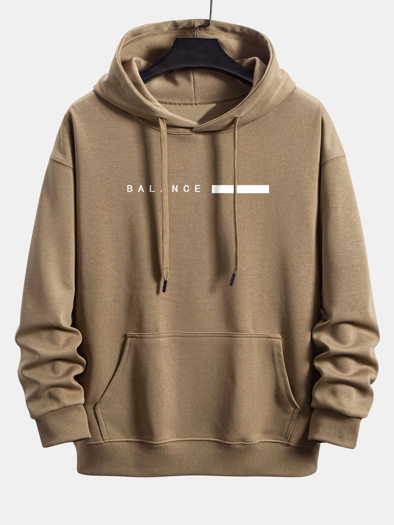 VARENO Relaxed Fit Hoodie mit Balance-Streifendruck