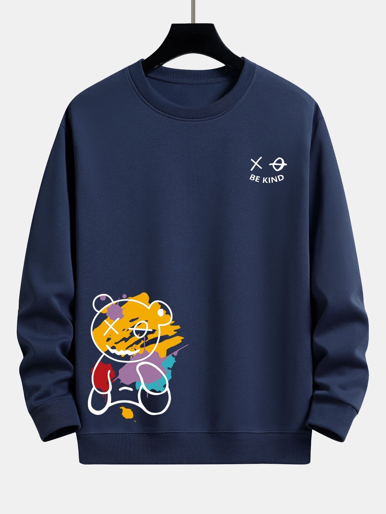 VARENO Sweatshirt mit Graffiti-Bär