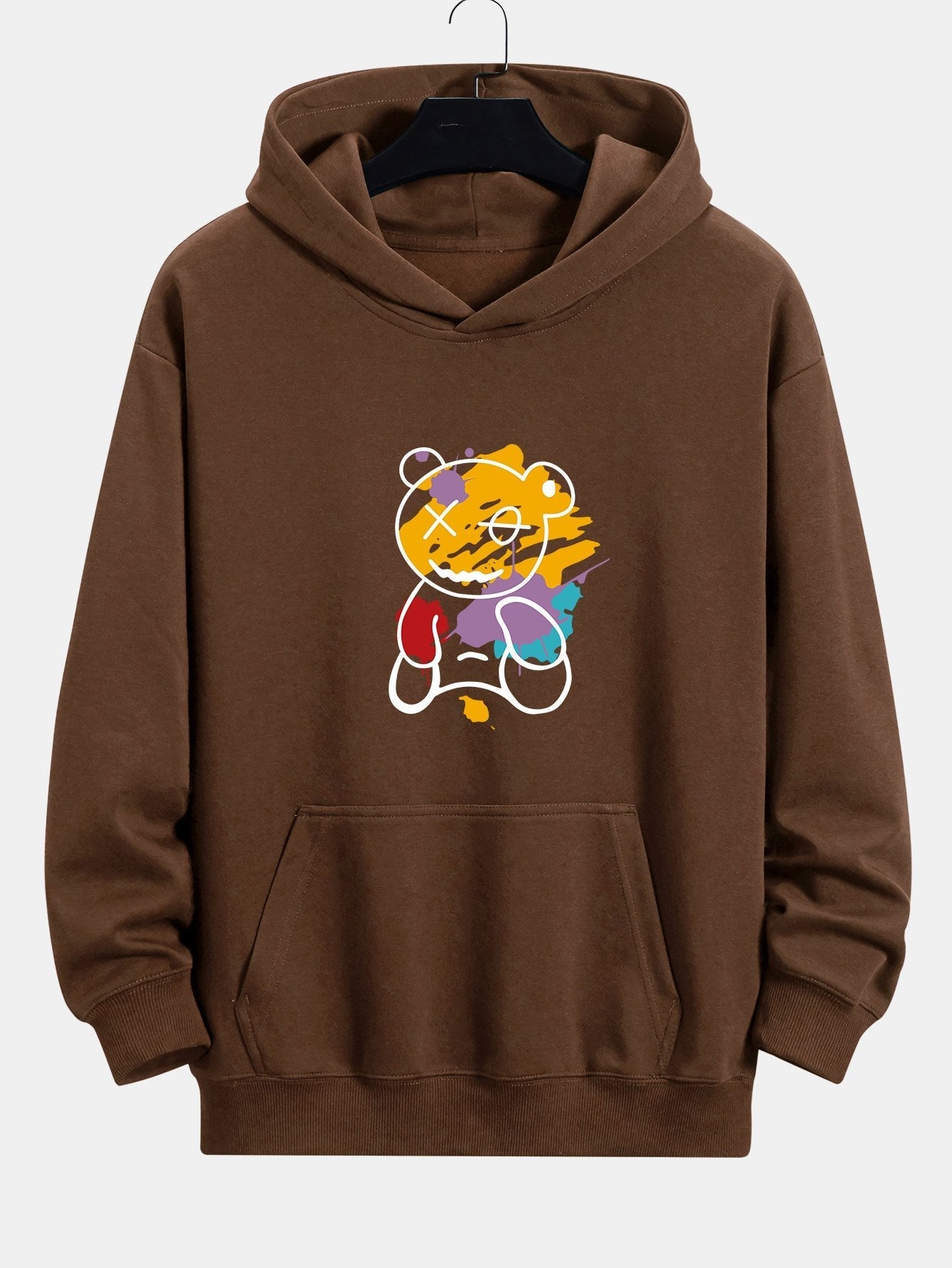 VARENO Graffiti-Bär-Hoodie