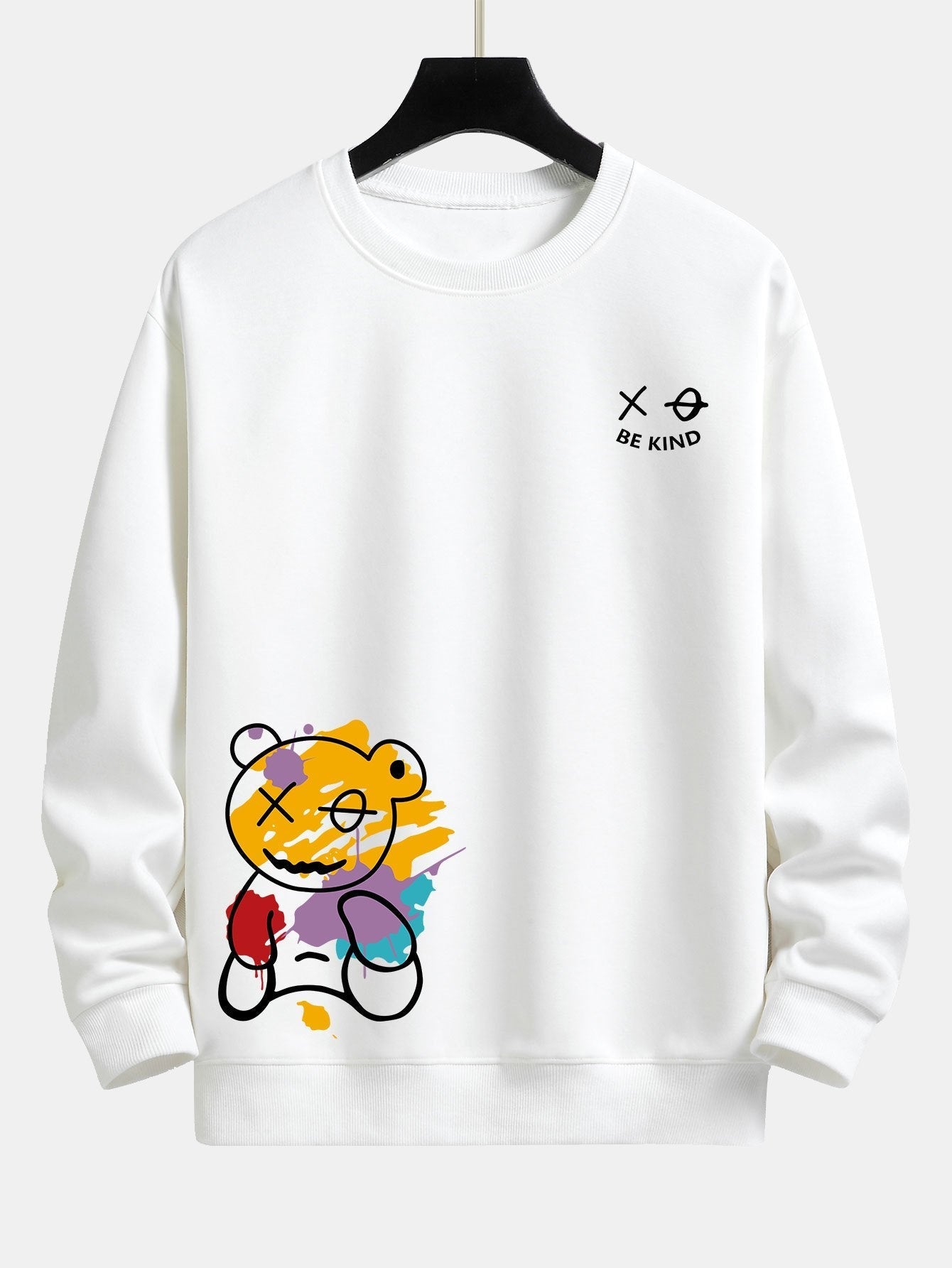 VARENO Sweatshirt mit Graffiti-Bär