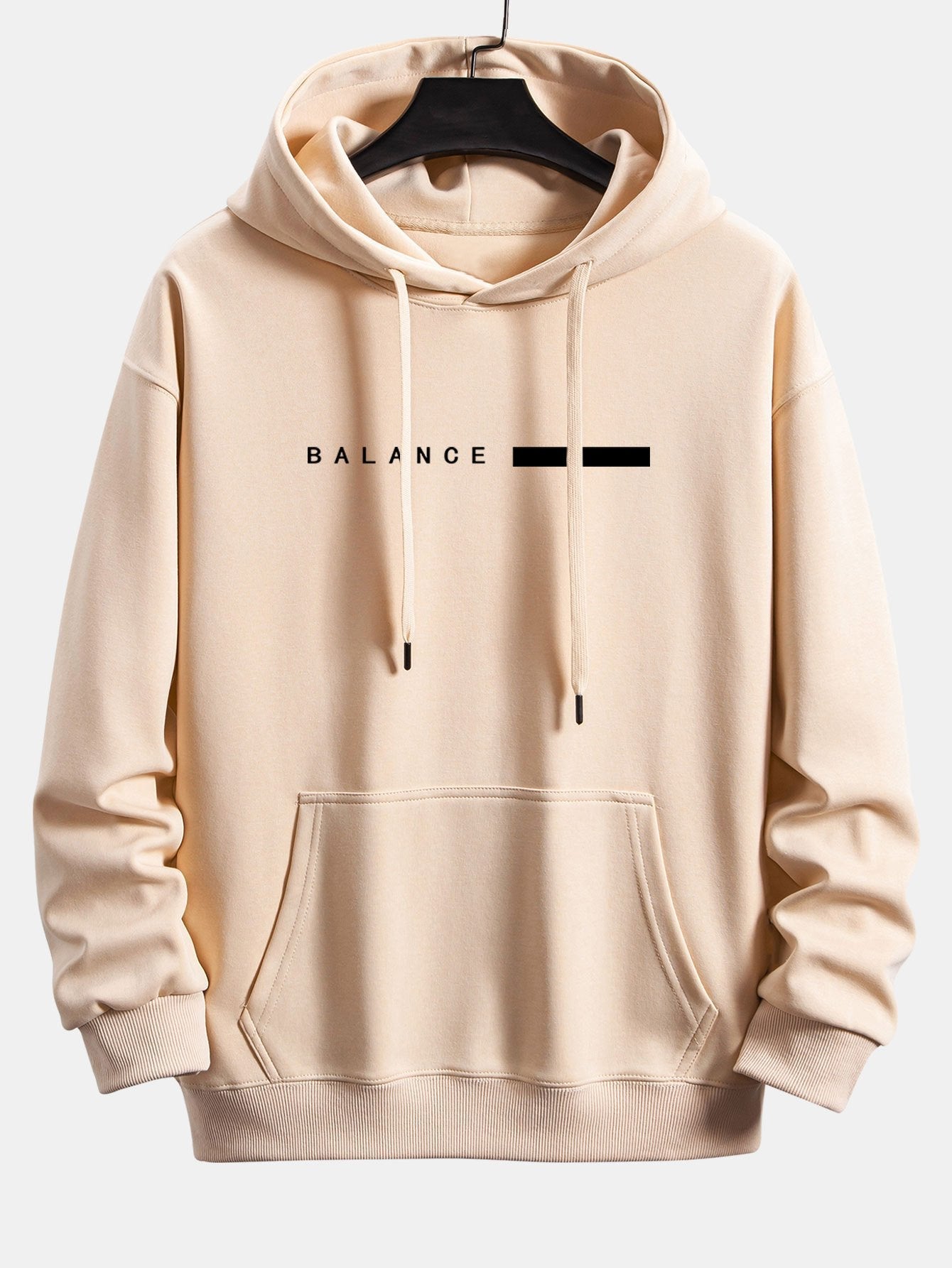 VARENO Relaxed Fit Hoodie mit Balance-Streifendruck