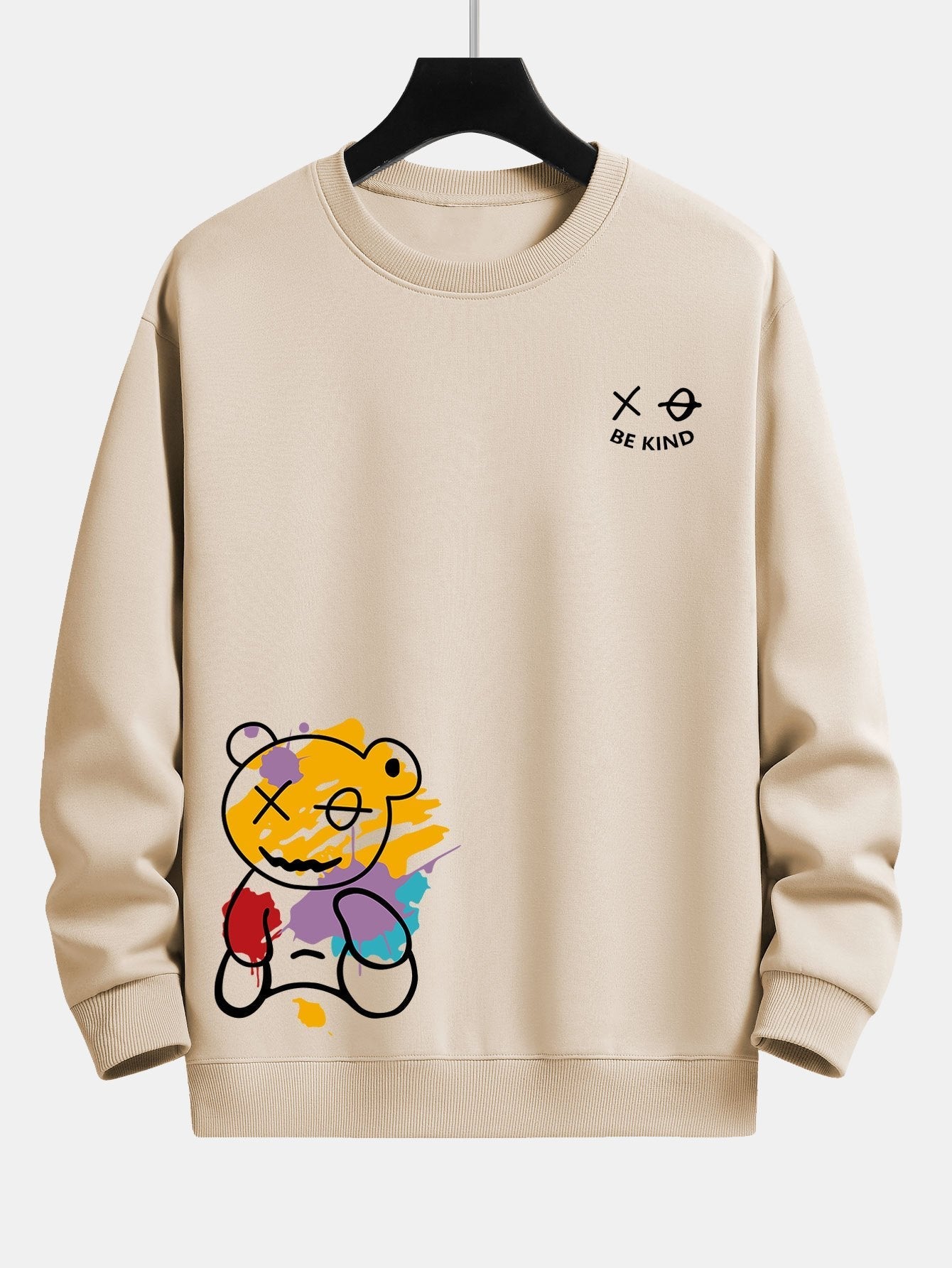 VARENO Sweatshirt mit Graffiti-Bär