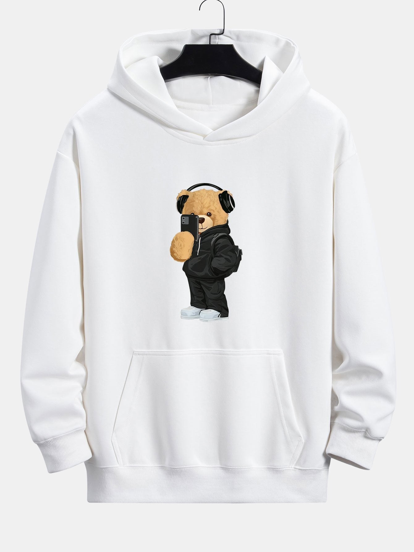 VARENO Kapuzenpullover mit Bärenmotiv