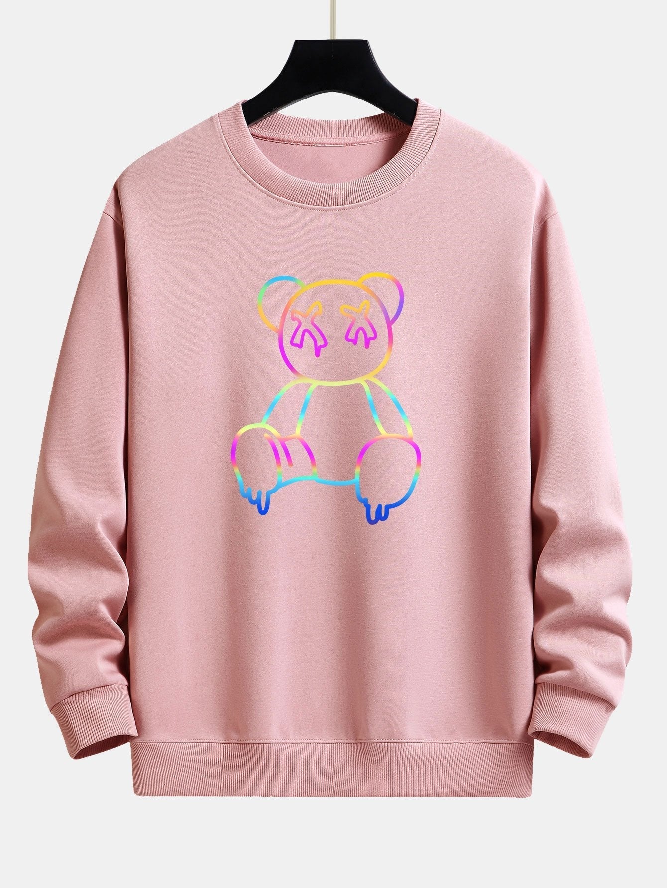 VARENO Sweatshirt mit Farbverlauf und Bärenmotiv