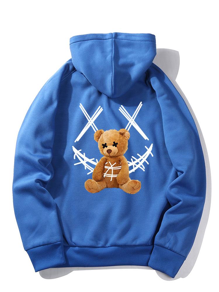 VARENO Smiley-Bär-Kapuzenpullover