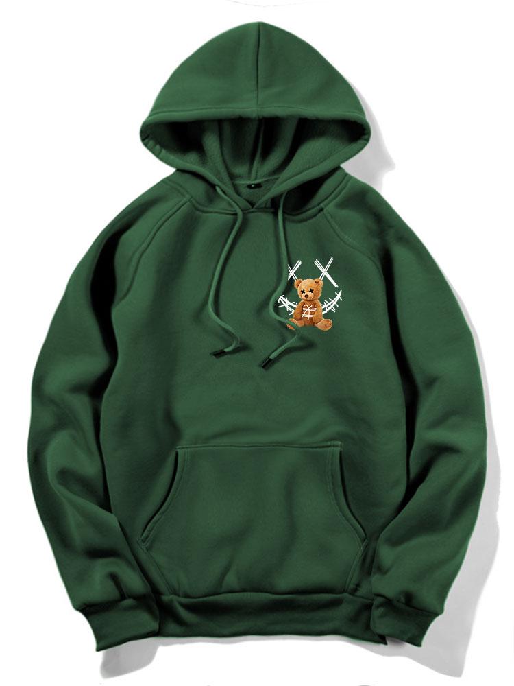 VARENO Smiley-Bär-Kapuzenpullover