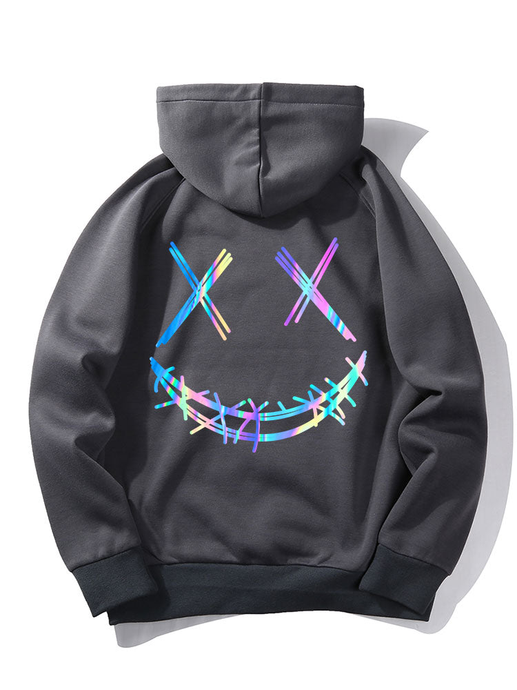 VARENO Farbverlauf-Smiley-Hoodie