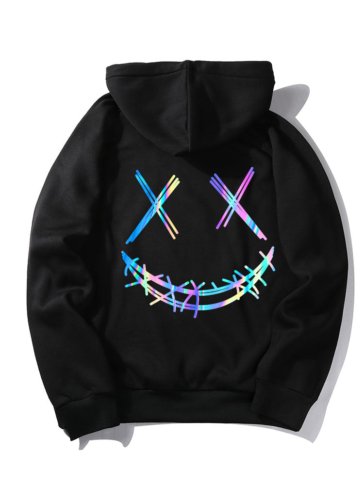 VARENO Farbverlauf-Smiley-Hoodie