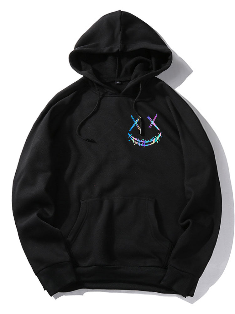 VARENO Farbverlauf-Smiley-Hoodie