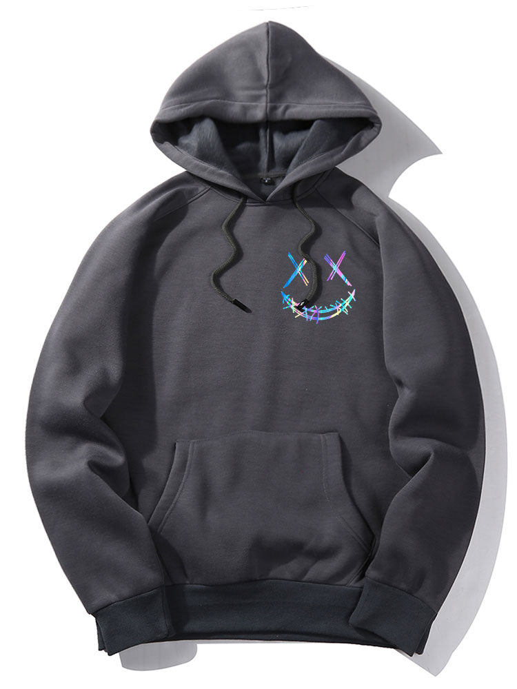 VARENO Farbverlauf-Smiley-Hoodie