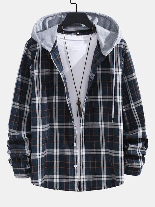 VARENO Karierte Hemdjacke