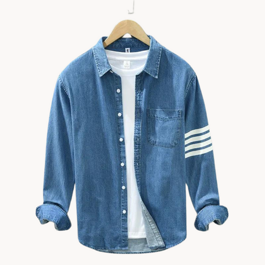 VARENO Hemd mit Jeanskragen 