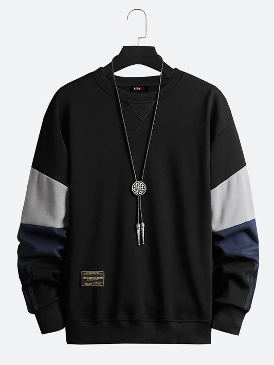 Lässiges Hip-Hop-Street-Sweatshirt aus Baumwollpanel