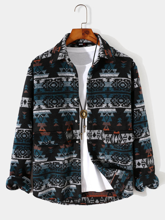 VARENO Marineblaue Hemdjacke