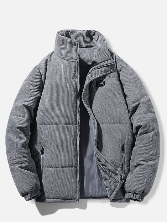 Winter Verdickt Solide Cord Puffer Gepolsterte