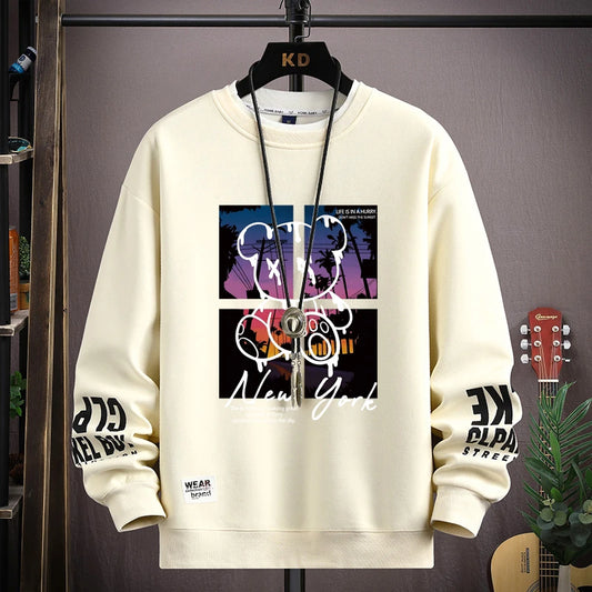 VARENO Sweatshirt mit Bären-Sonnenuntergang