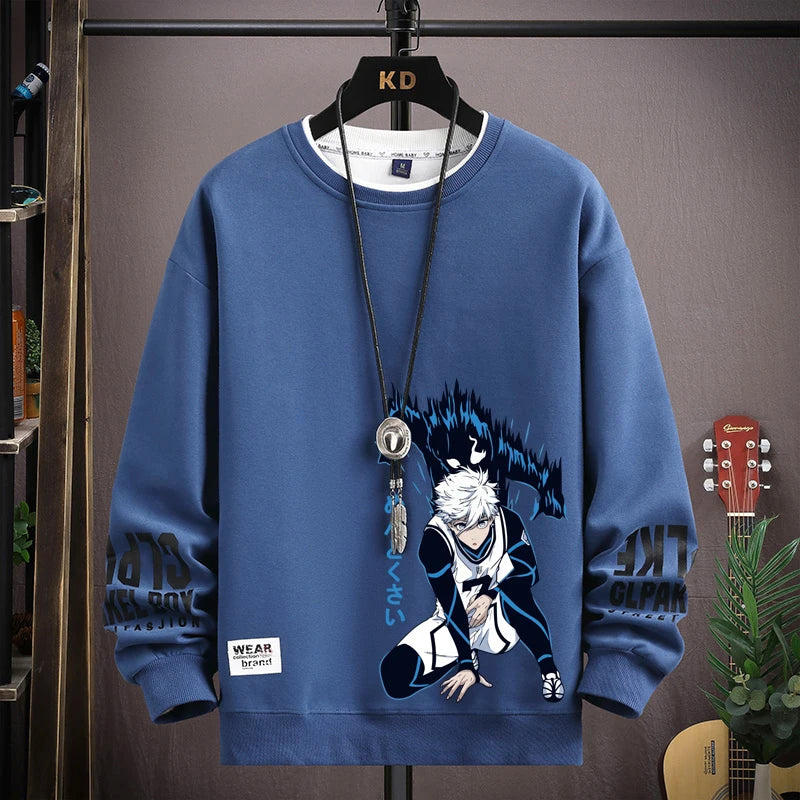 VARENO Übergroßes Sweatshirt mit Anime-Print