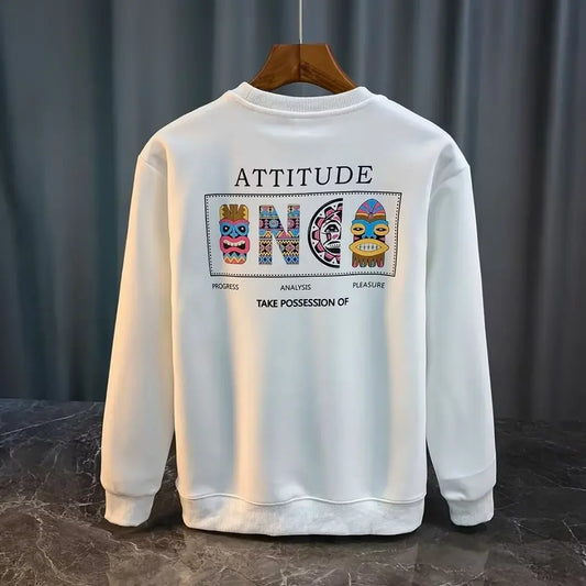 VARENO Vintage gemustertes Oversize-Sweatshirt