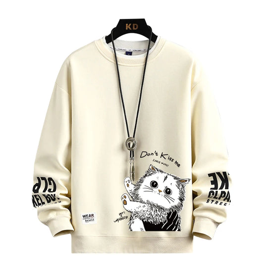 VARENO Katzen-Übergröße-Sweatshirt