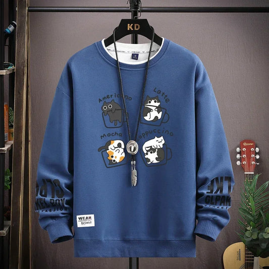 VARENO Sweatshirt mit Kaffeemuster