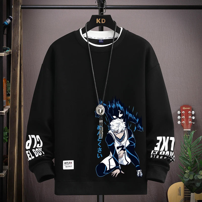 VARENO Übergroßes Sweatshirt mit Anime-Print