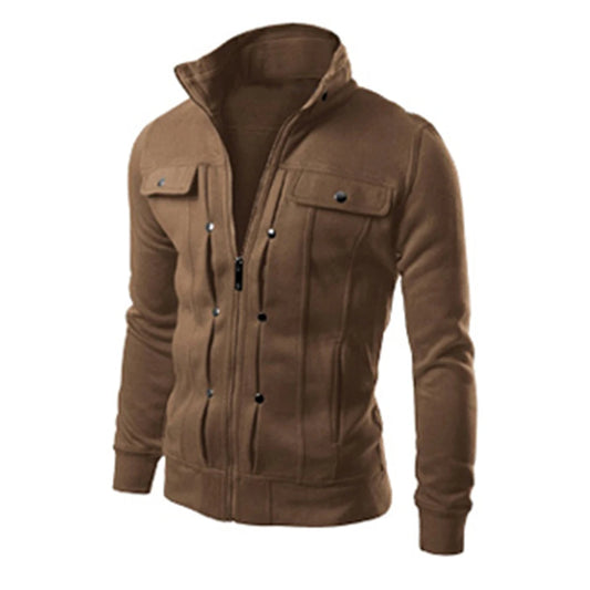 VARENO Fleece-Lederjacke